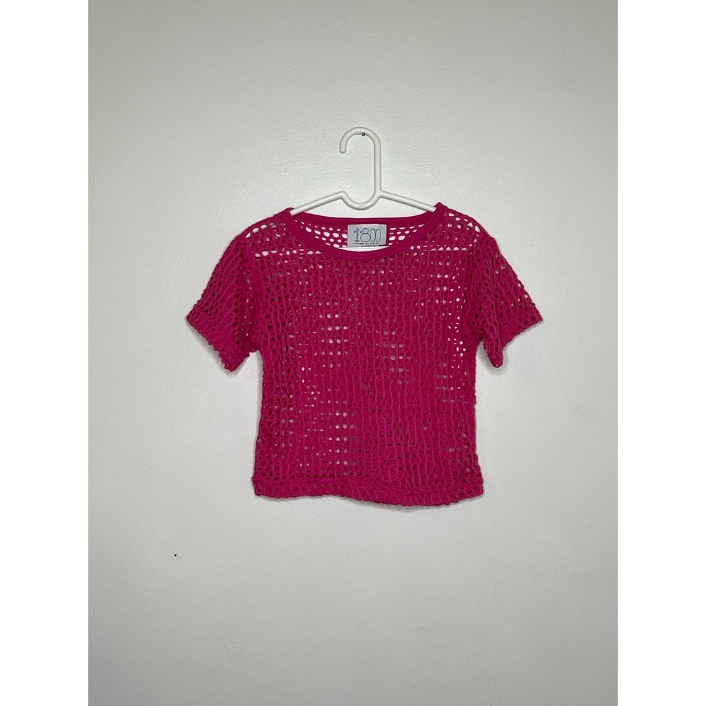Vintage 1990s 1-800 Cropped Crochet‎ Top